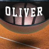 Modernes Metallisches Basketball Name Foto Basketb