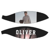 Modernes Metallisches Basketball Name Foto Basketb (Panele)