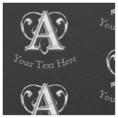 Modernes Metallisches Monogramm (A) Stoff (Nahaufnahme)
