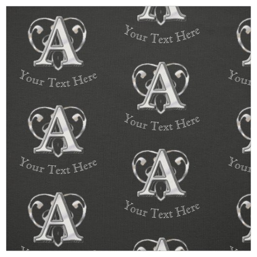 Modernes Metallisches Monogramm (A) Stoff (Muster)