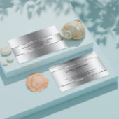 Modernes, metallisches Silber-Design aus rostfreie Visitenkarte