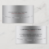 Modernes, metallisches Silber-Design aus rostfreie Visitenkarte (Vorne/Hinten)