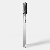 Modernes metallisches Silberschwarz Case-Mate iPhone Hülle (Rückseite / Rechts)