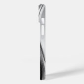 Modernes metallisches Silberschwarz Case-Mate iPhone Hülle (Rückseite / Links)