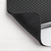 Modernes metallisches Silberschwarz Mousepad (Ecke)