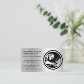 Modernes Metallsilber sieht einfach aus Visitenkarte (Stehend Vorderseite)