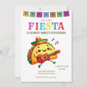 Modernes mexikanisches Fiesta zum Geburtstag Einladung (Vorderseite)