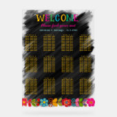 Modernes mexikanisches Hochzeitsdiagramm Acrylschild (Vorderseite)