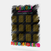 Modernes mexikanisches Hochzeitsdiagramm Acrylschild (Winkel)