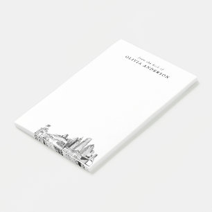 Modernes Miami Berufliches Geschenk Personalisiert Post-it Klebezettel