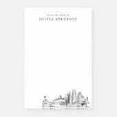 Modernes Miami Berufliches Geschenk Personalisiert Post-it Klebezettel (Vorderseite)