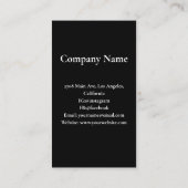 Modernes Mietobjekt Visitenkarte (Rückseite)