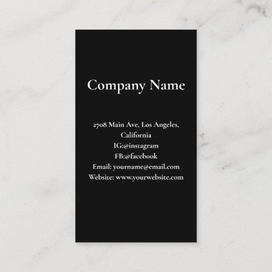 Modernes Mietobjekt Visitenkarte (Rückseite)