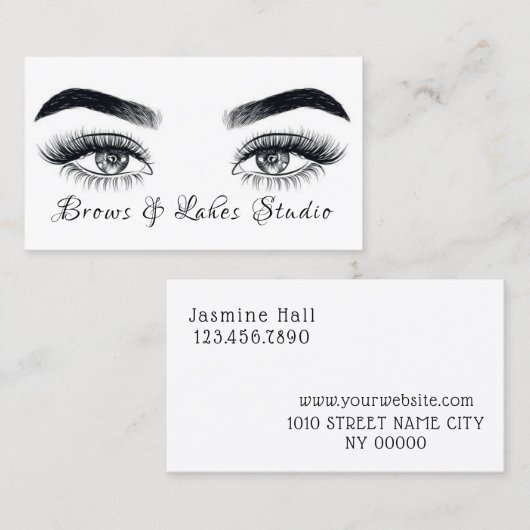 Modernes Mikroblading , Augenbrauen, bleibendes Ma Visitenkarte (Vorne/Hinten)