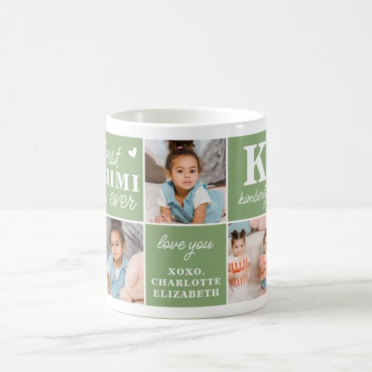 Modernes MIMI Personalisiert Großmutter 7 Multi-Fo Kaffeetasse (Mittel)