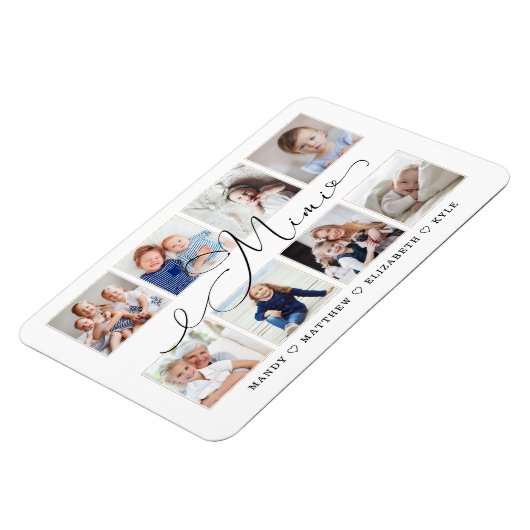 Modernes Mimi Script | Entenkinder - FotoCollage Magnet (Linke Seite)