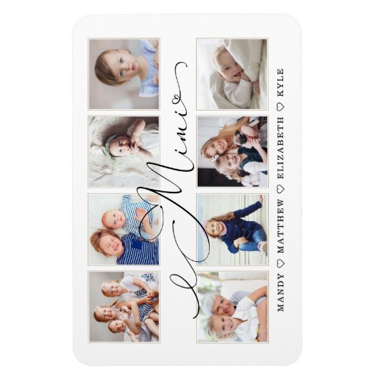 Modernes Mimi Script | Entenkinder - FotoCollage Magnet (Vertikal)