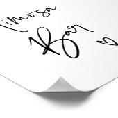 Modernes Mimosa Bar Sign für Hochzeitsfeiern Verlo Poster (Ecke)