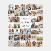 Modernes Mindest-Multi-Foto-Script-Mama-Geschenk Fleecedecke (Vorderseite)