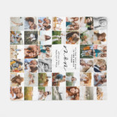 Modernes Mindest-Multi-Foto-Script-Mama-Geschenk Fleecedecke (Vorderseite (Horizontal))