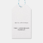 modernes Mindestjahr zur Erinnerung an Weihnachtsb Geschenkanhänger (Rückseite)