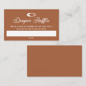 Modernes Mini-Baby-Duschdusche-Windeln Begleitkarte (Vorne/Hinten)