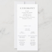 Modernes Mini-Gold-Leaf-Hochzeitsprogramm (Rückseite)