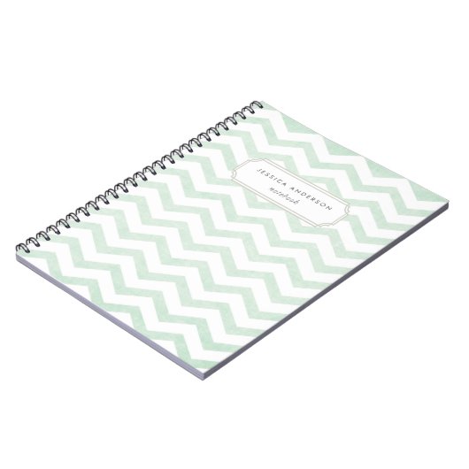 Modernes Mini Green Notebook Notizblock (Linke Seite)
