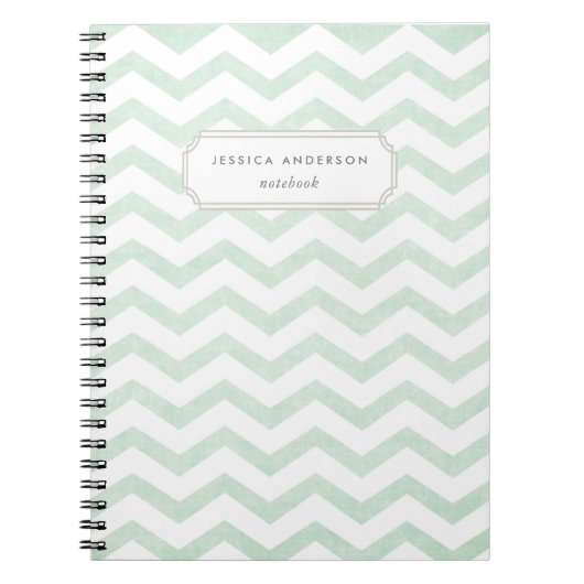 Modernes Mini Green Notebook Notizblock (Vorderseite)