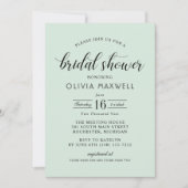 Modernes Mini- und Schwarzes Script-Brautparty Einladung (Vorderseite)