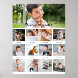 Modernes Minimal | 1. Jahr, 12. Monat der FotoColl Poster