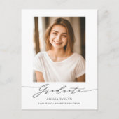 Modernes Minimal 2023 Abschluss Foto Einladungspostkarte (Vorderseite)