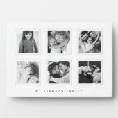 Modernes Minimal 6-Gitter Matboard Schwarz/Weiß-Fo Fotoplatte (Vorderseite)