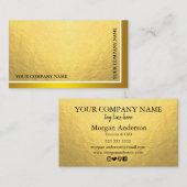 Modernes Minimal an Blech- und Blattgold Visitenkarte (Vorne/Hinten)