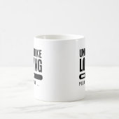 Modernes Minimal an Onkel Joke Loading Bitte warte Kaffeetasse (Mittel)