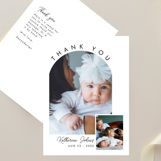 Modernes Minimal Arch 2 Foto Danke Baby Dusche