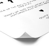 Modernes Minimal Audio Guest Book Wedding Sign Poster (Ecke)