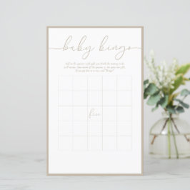 Modernes Minimal | Baby Bingo Game Card