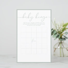Modernes Minimal | Baby Bingo Game Card