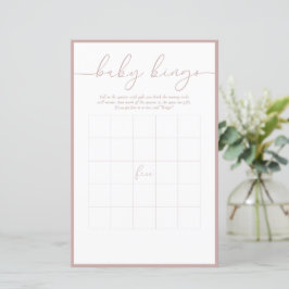 Modernes Minimal | Baby Bingo Game Card