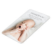 Modernes Minimal Baby Foto Vielen Dank für Ihr Ges Magnet (Linke Seite)