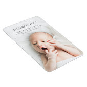 Modernes Minimal Baby Foto Vielen Dank für Ihr Ges Magnet (Rechte Seite)