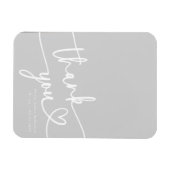 Modernes Minimal Baby Foto Vielen Dank Script Hear Magnet (Horizontal)
