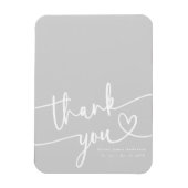 Modernes Minimal Baby Foto Vielen Dank Script Hear Magnet (Vertikal)