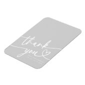 Modernes Minimal Baby Foto Vielen Dank Script Hear Magnet (Linke Seite)