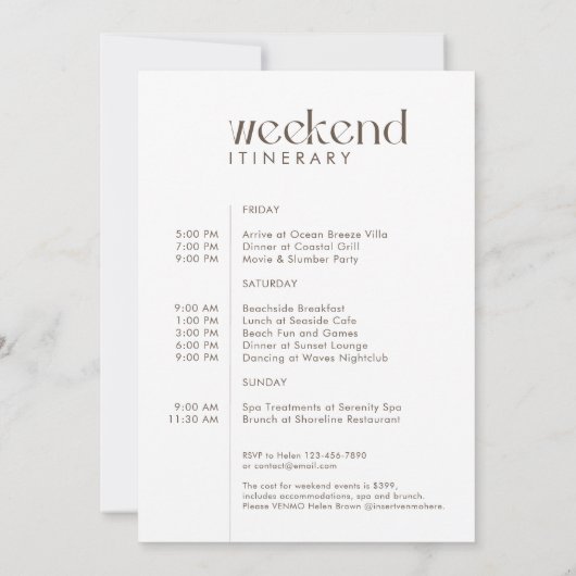 Modernes Minimal "Bach & Boujee" Bachelorette Einladung (Rückseite)