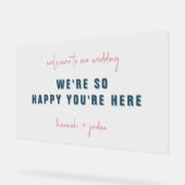 Modernes Minimal | Begrüßung Acrylschild (Winkel)