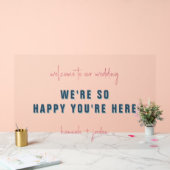 Modernes Minimal | Begrüßung Acrylschild (Hochzeit)