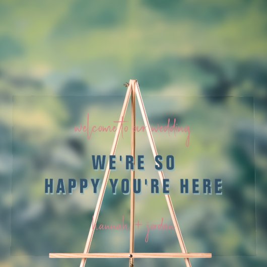 Modernes Minimal | Begrüßung Acrylschild (Neutral)