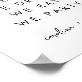 Modernes Minimal | Begrüßungsempfang für Monogramm Poster (Ecke)